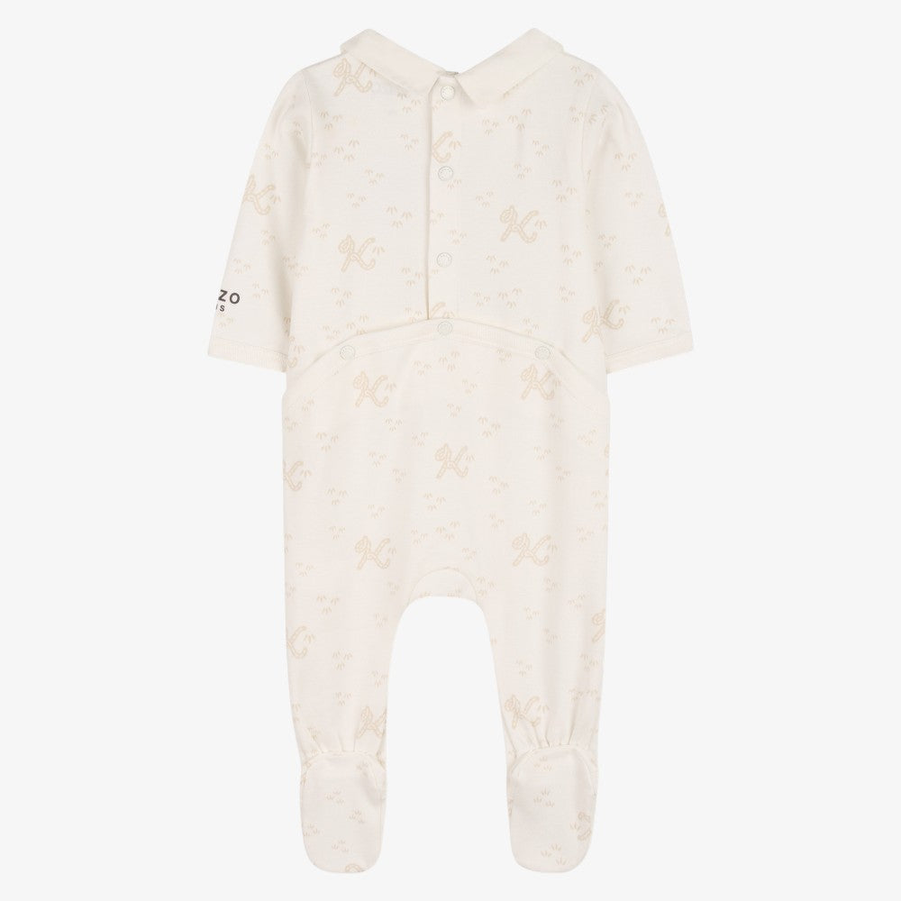 Design Footie With Bib - Off White