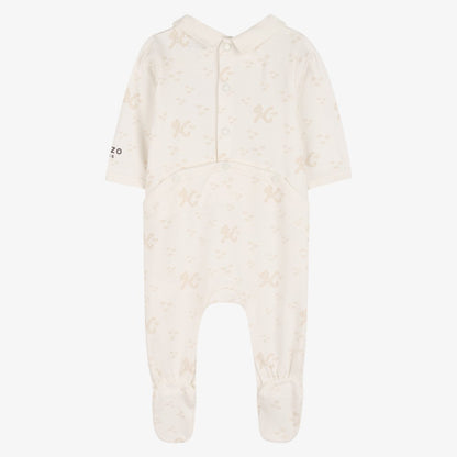 Design Footie With Bib - Off White