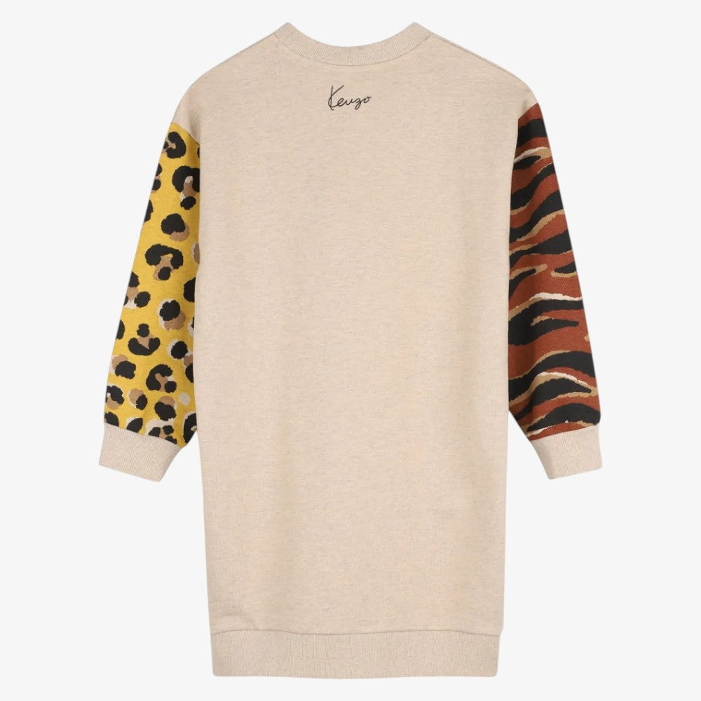 Tiger Sweat Dress - Stone