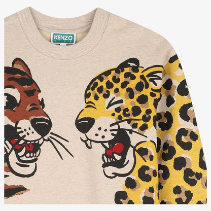 Tiger Sweat Dress - Stone