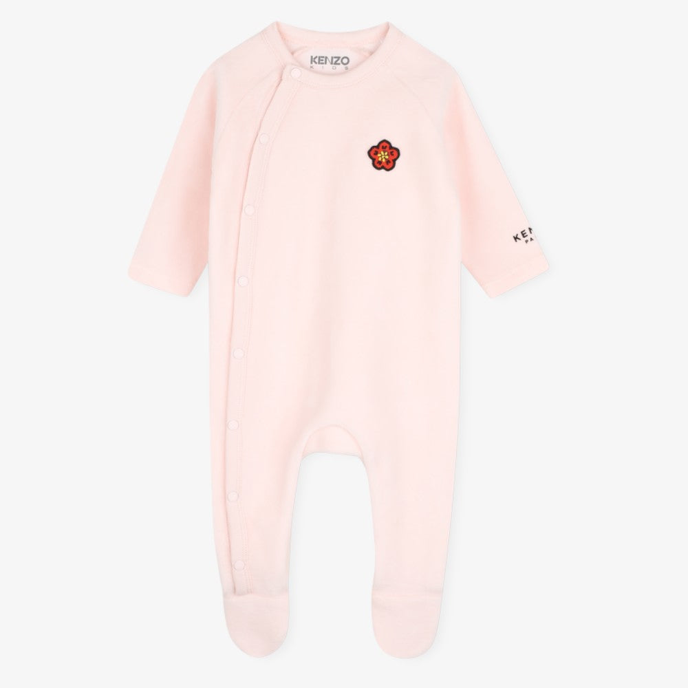 Side Snap Footie - Apricot