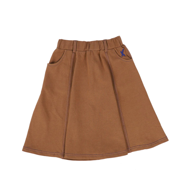 Hey Kid Stitched Skirt - Brown