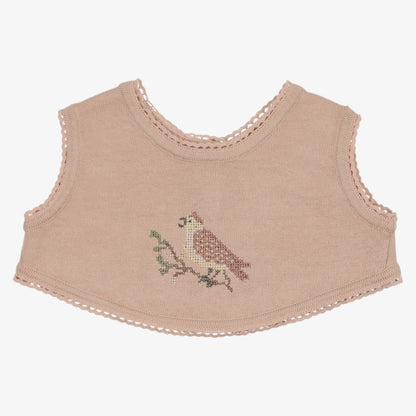 Cross Stitch Bib - Rose