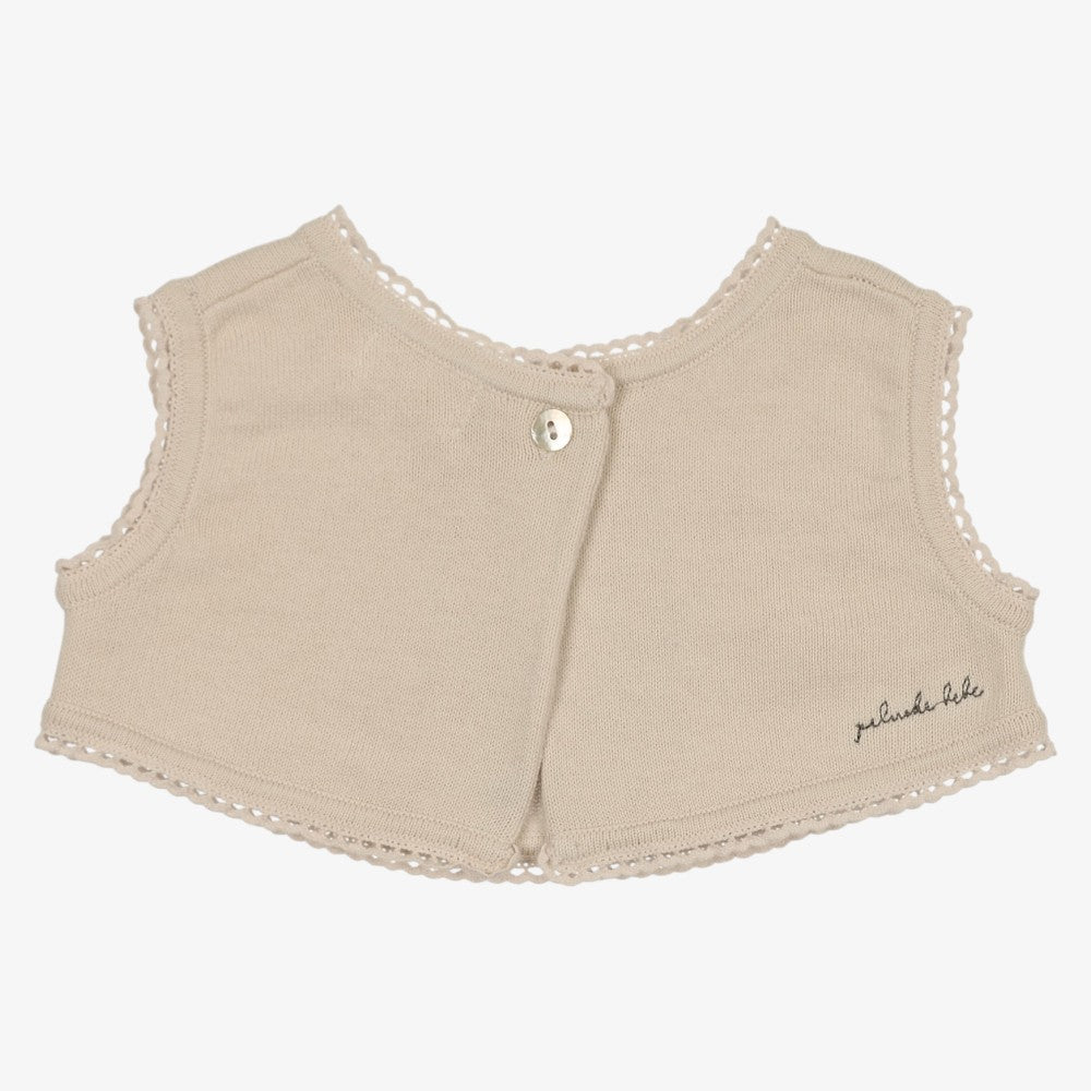 Cross Stitch Bib - Stone Blue