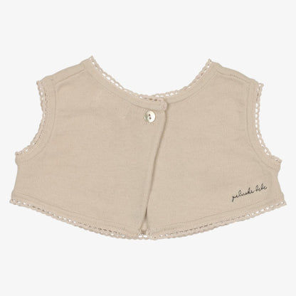 Cross Stitch Bib - Stone Blue