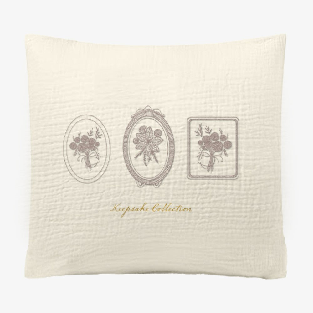 Embroidered Pillow - Pink