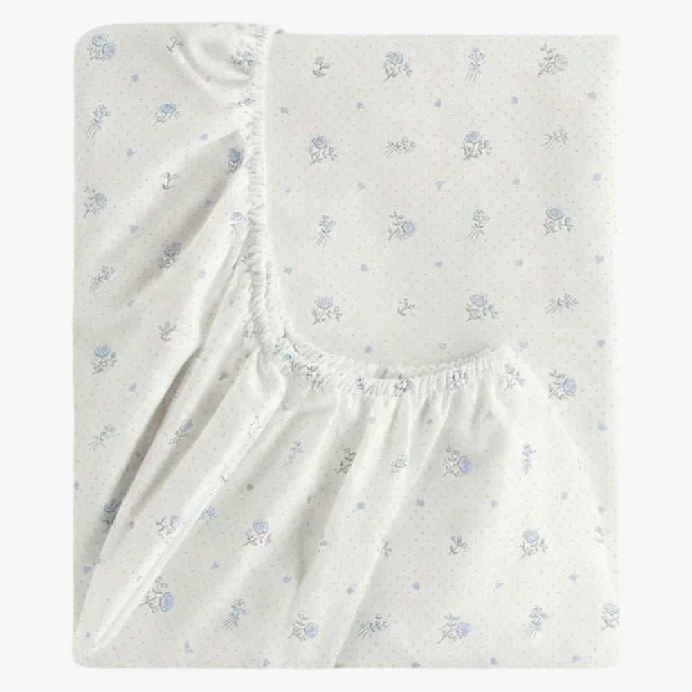 Crib Sheet - Floral Blue