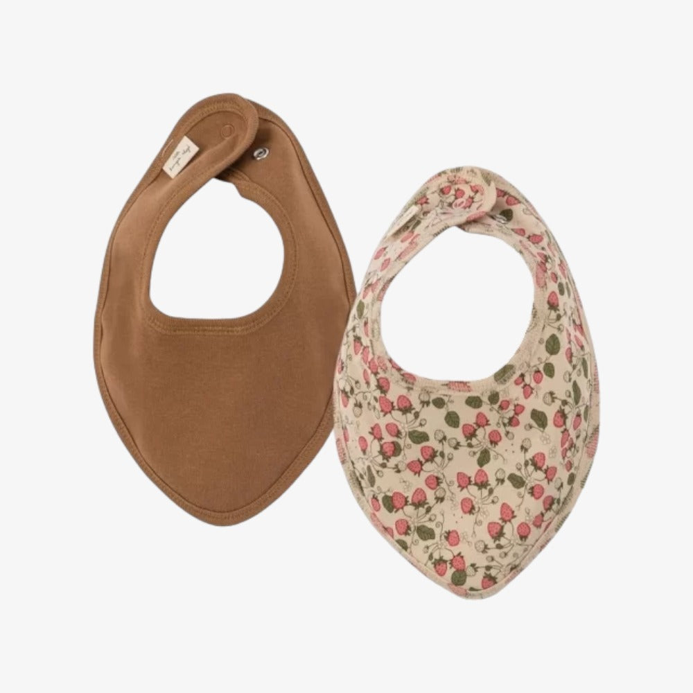 Classic 2 Pack Bib - Strawberry/tobacco