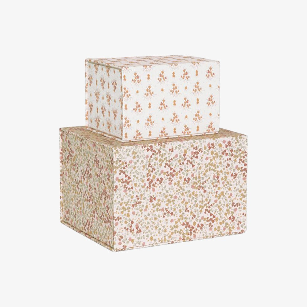 Ati Square Box Set - Rose Red / Floral Bl