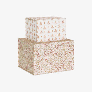 Konges Slojd Ati Square Box Set - Rose Red / Floral Bl