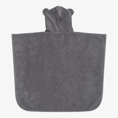 Terry Poncho Animal - Grey Bear