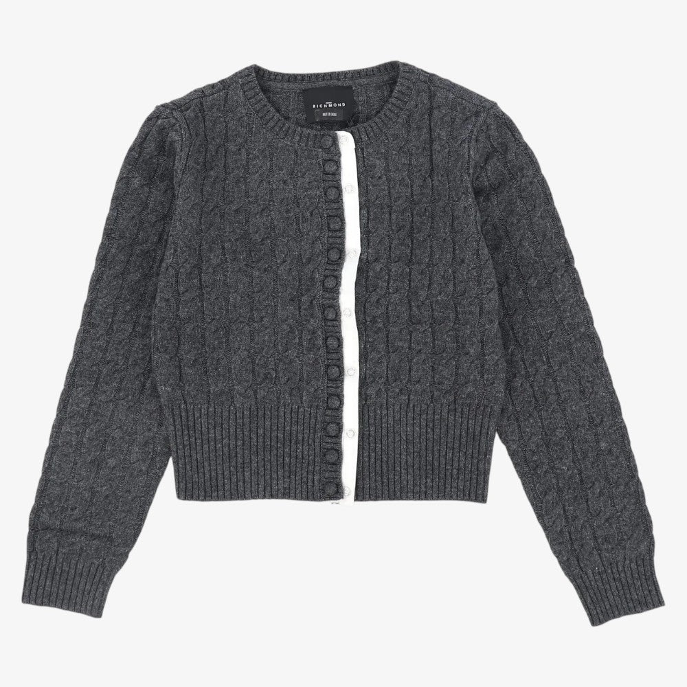 Cable Cardigan - Grey