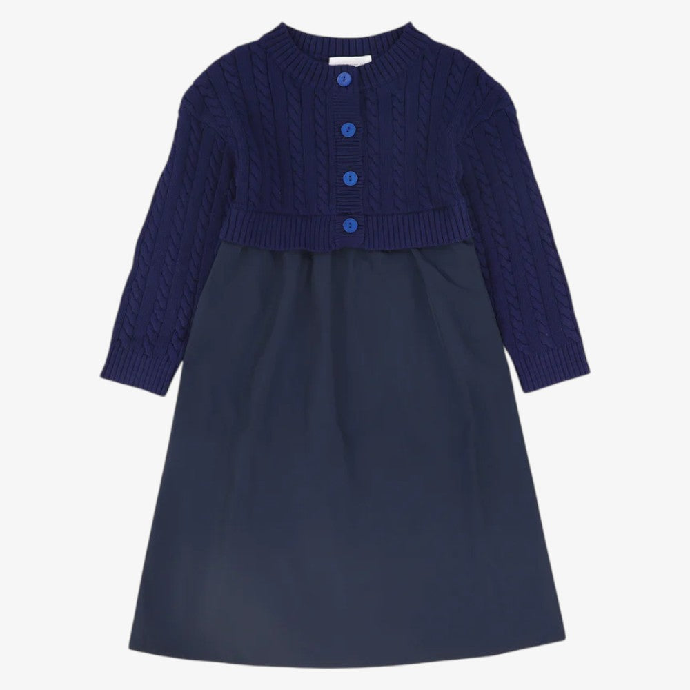 Cable Dress - Navy