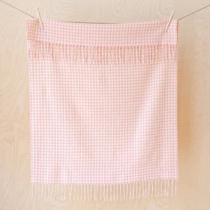 Lambswool Blanket - Pink Gingham
