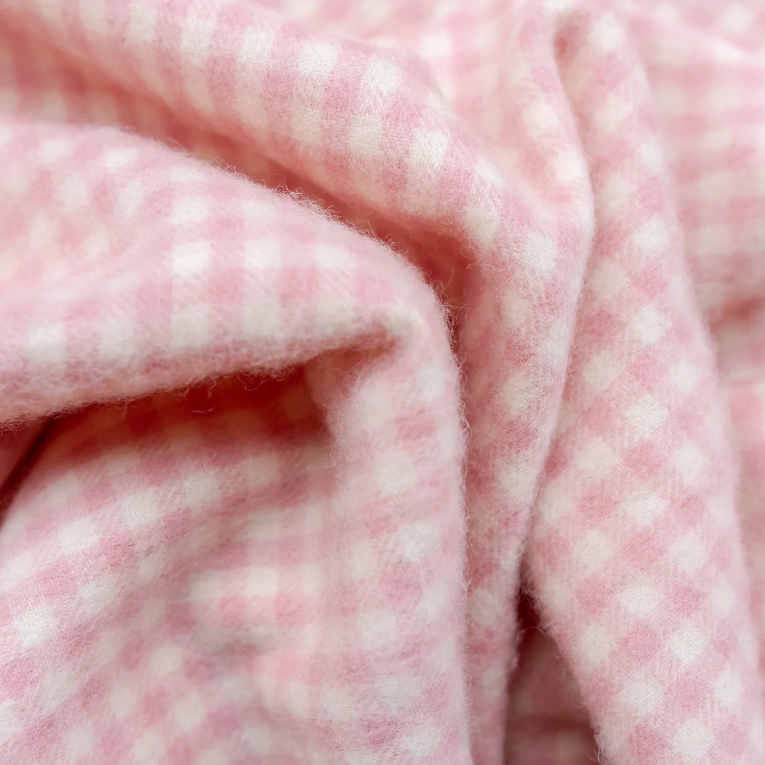 Lambswool Blanket - Pink Gingham
