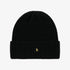 Embroidered Knit Beanie - Black