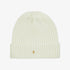 Embroidered Knit Beanie - Cream
