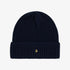 Embroidered Knit Beanie - Navy