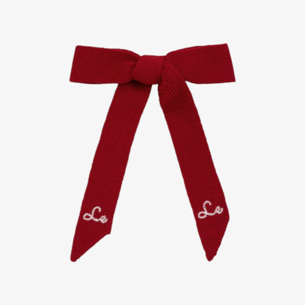 Embroidered Bow - Red