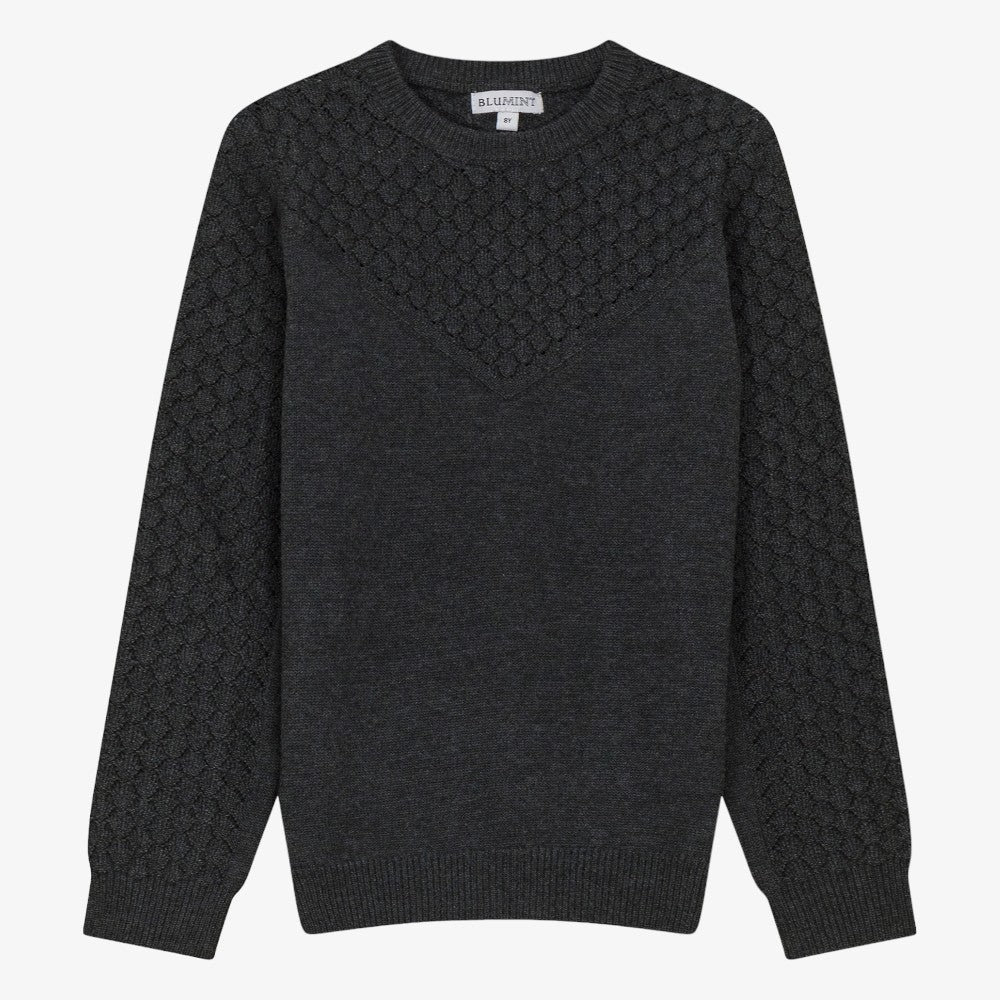 Bubble Knit Sweater - Charcoal