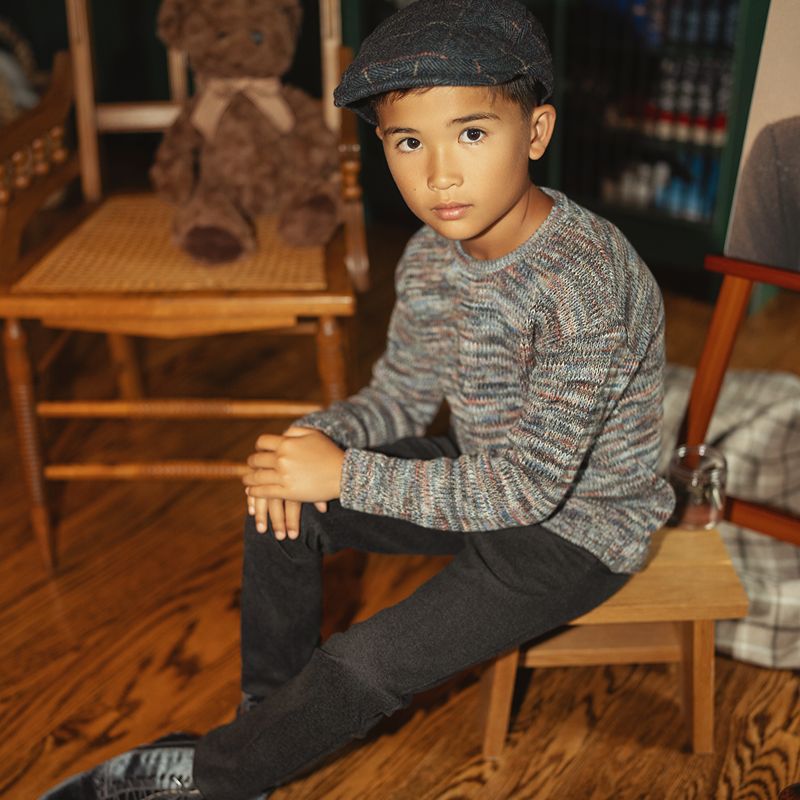 Chunky Melange Sweater - Grey Melange