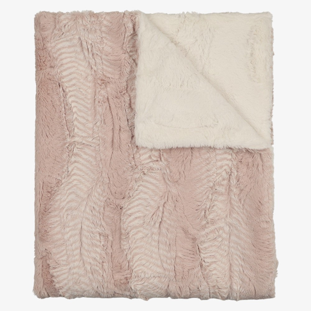 Stone Fur Blanket - Rose