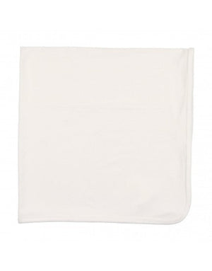 Lilette Logo Foldover Blanket - White