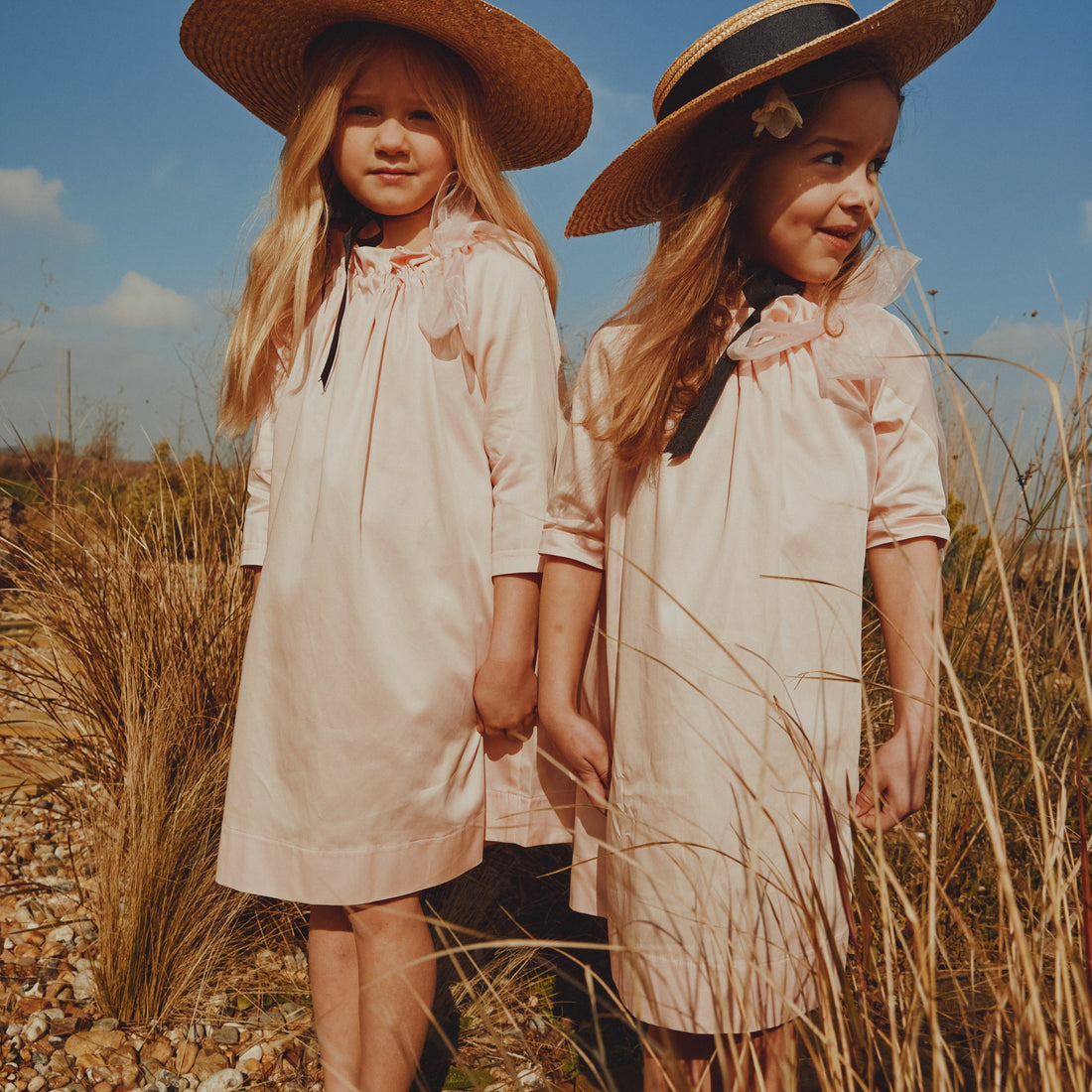 Gathered Dress - Peach