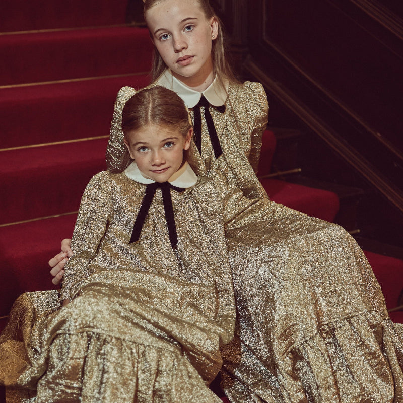 Dress With Tier - Gold