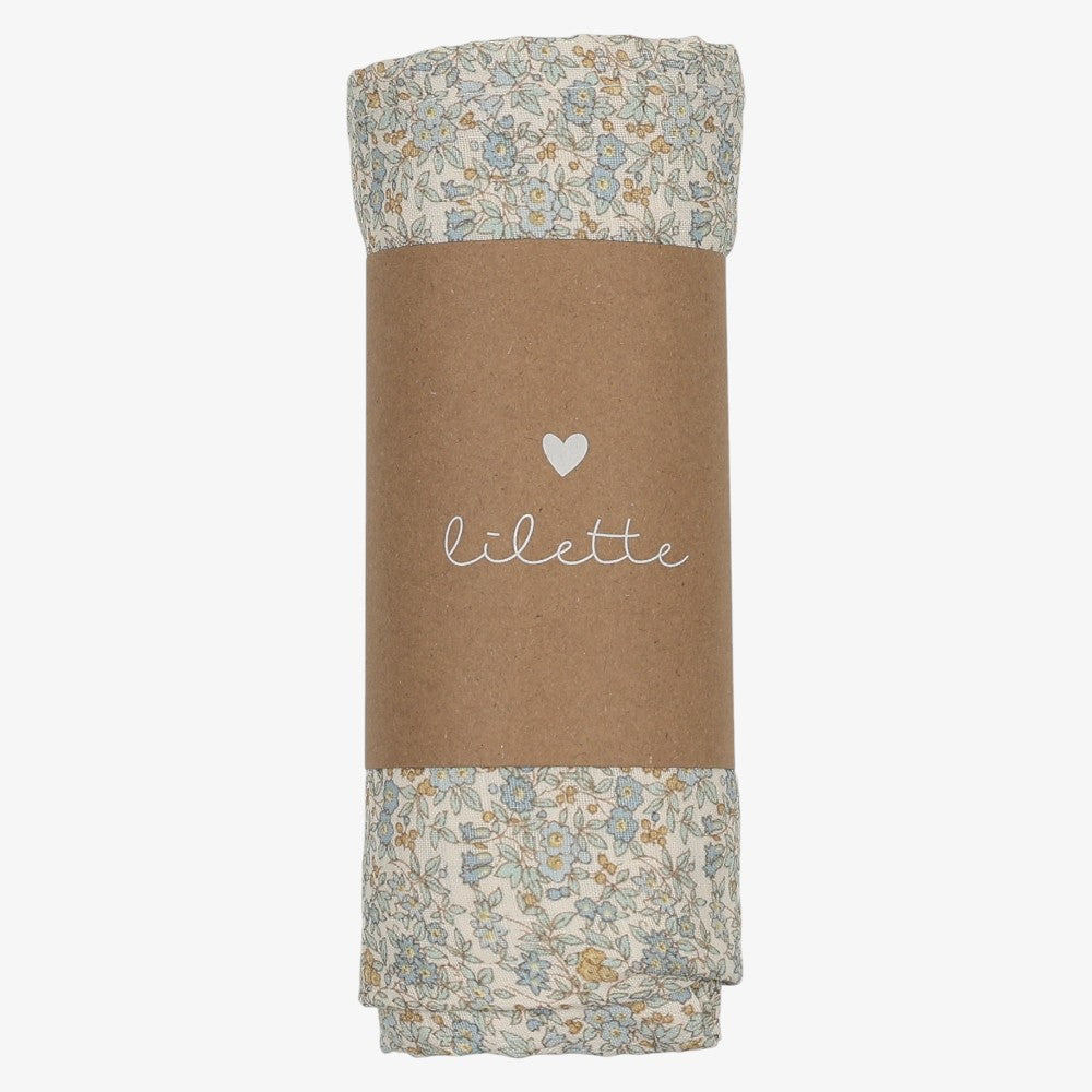 Liberty Swaddle - Cream &amp; Blue