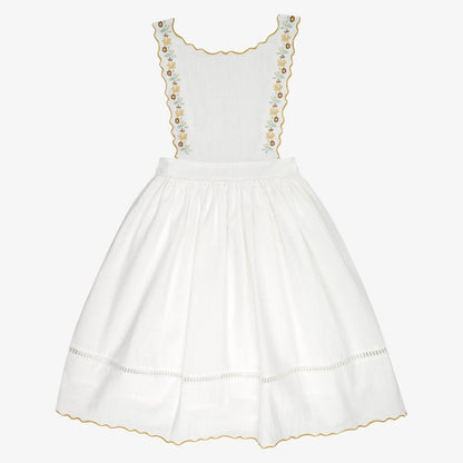 Teresa Embroidered Dress - Ecru
