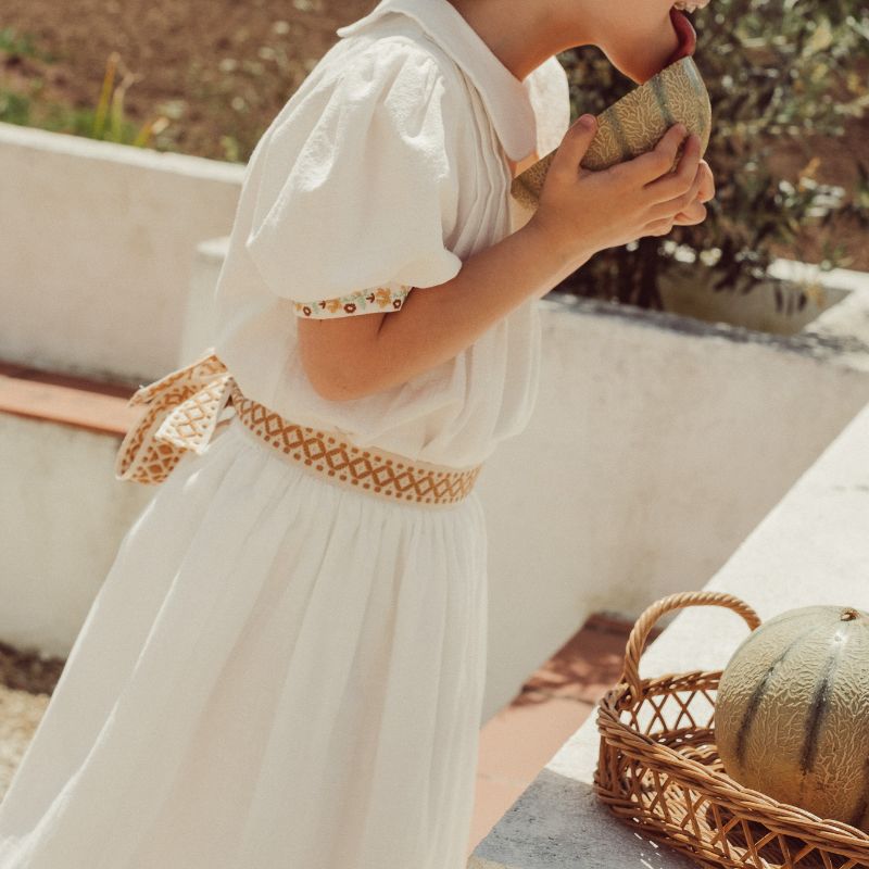 Bordalo Midi Skirt - Ecru &amp; Ochre