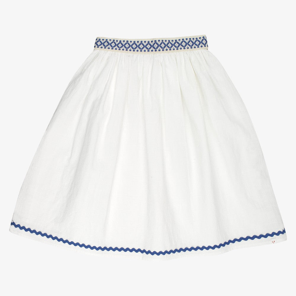 Bordalo Midi Skirt - Ecru &amp; Royal Blue