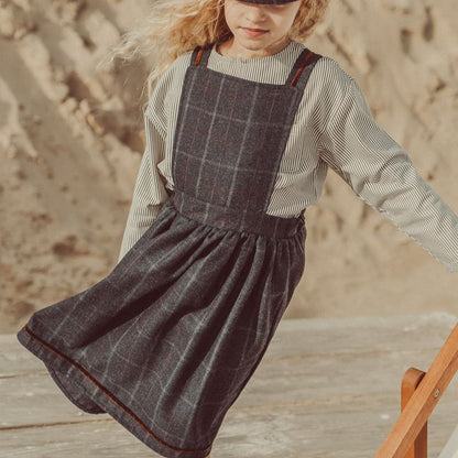 Carlota Tartan Dress - Navy
