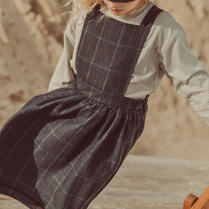 Carlota Tartan Dress - Navy