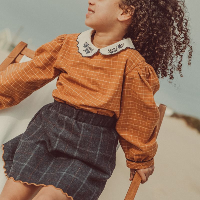 Tartan Skirt - Navy