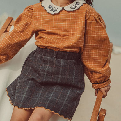 Tartan Skirt - Navy
