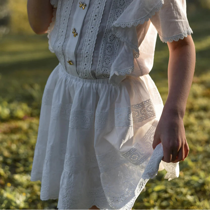 Maeve Top And Skirt - White