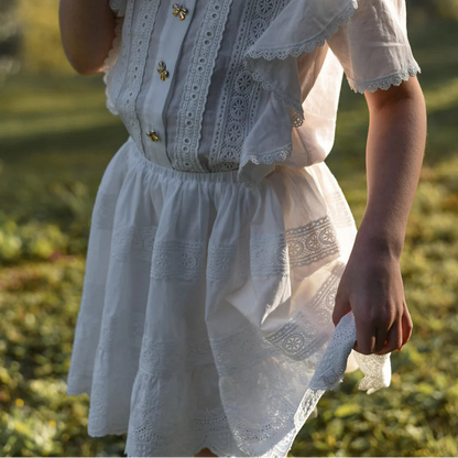 Maeve Top And Skirt - White