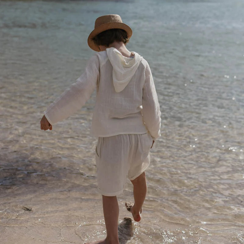 Yves Sweatshirt And Shorts - Sky Blue