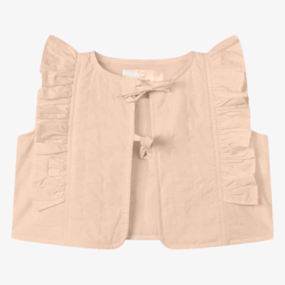 Melle Ruffle Vest - Pink Clay