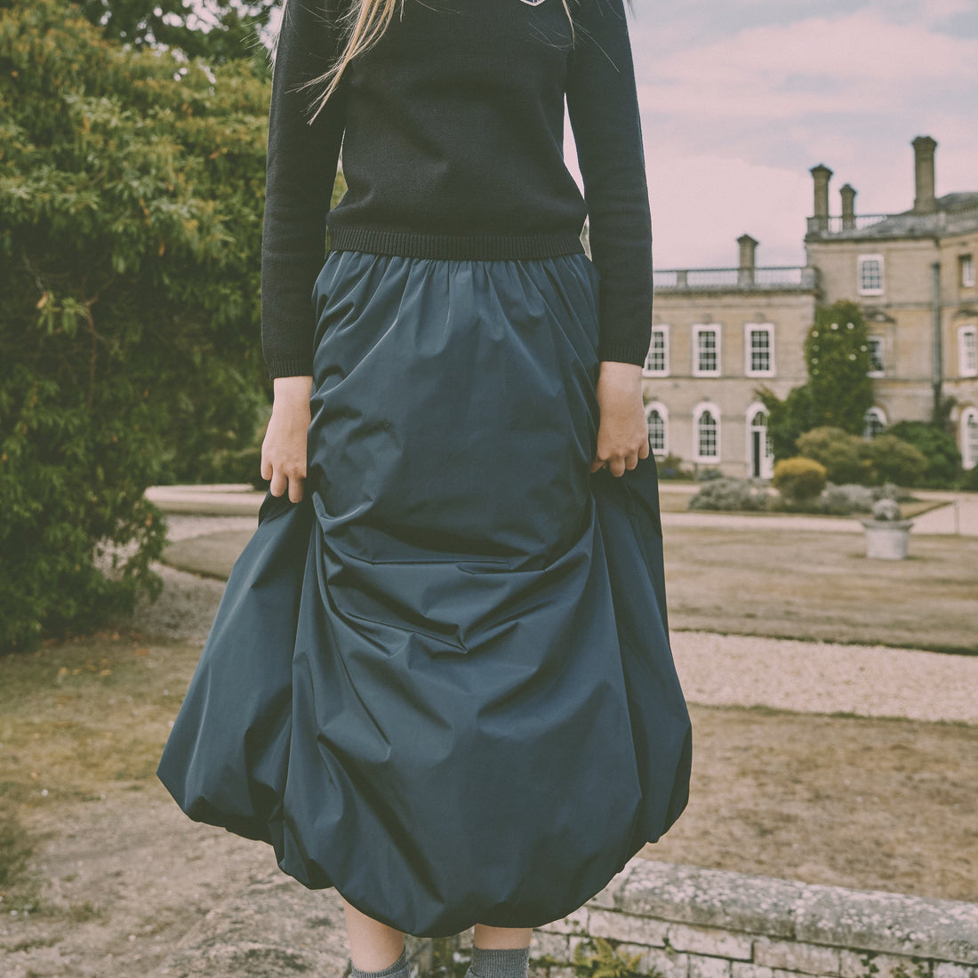 Tafetta Bubble Skirt - Black