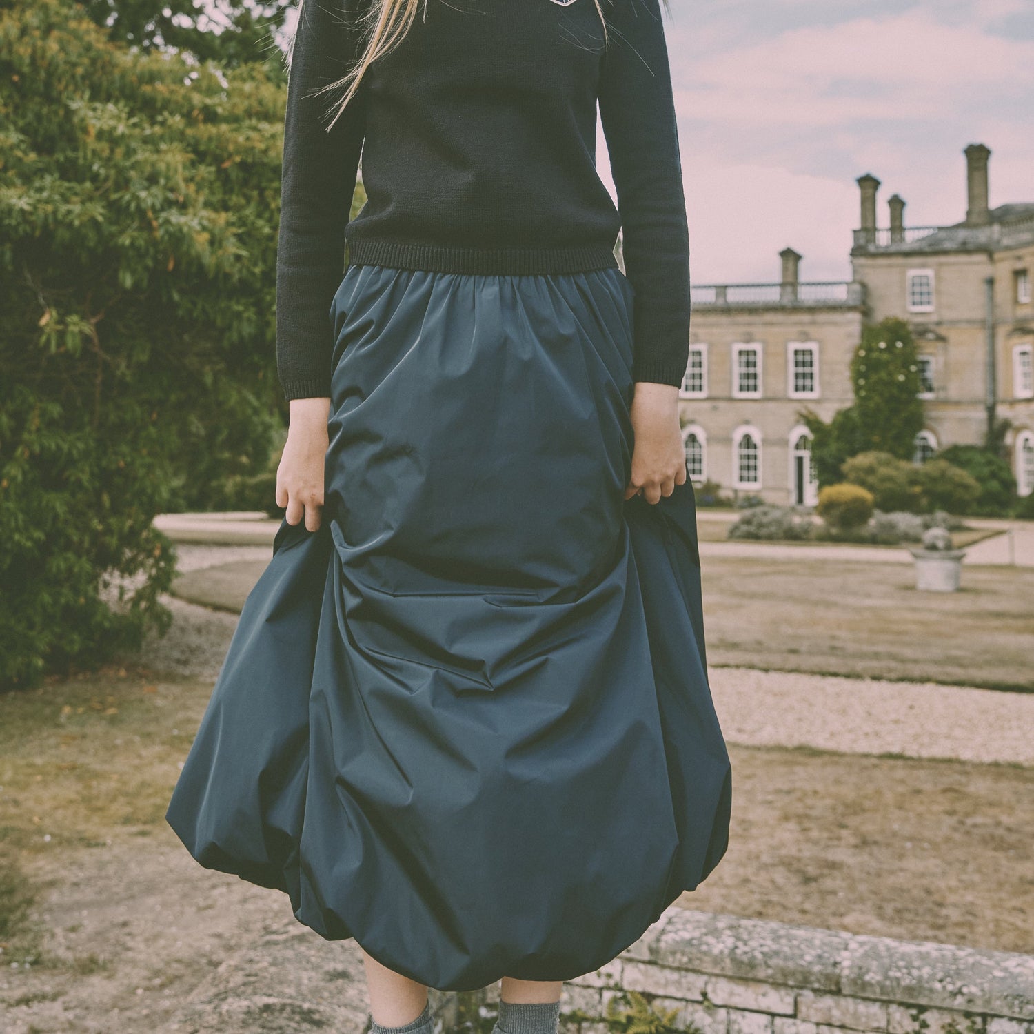 Tafetta Bubble Skirt - Black