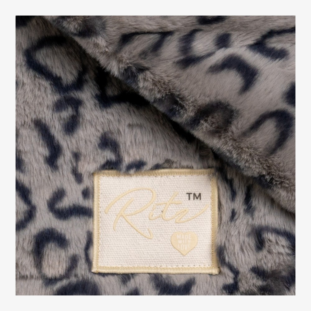 Leopard Blanket - Blue