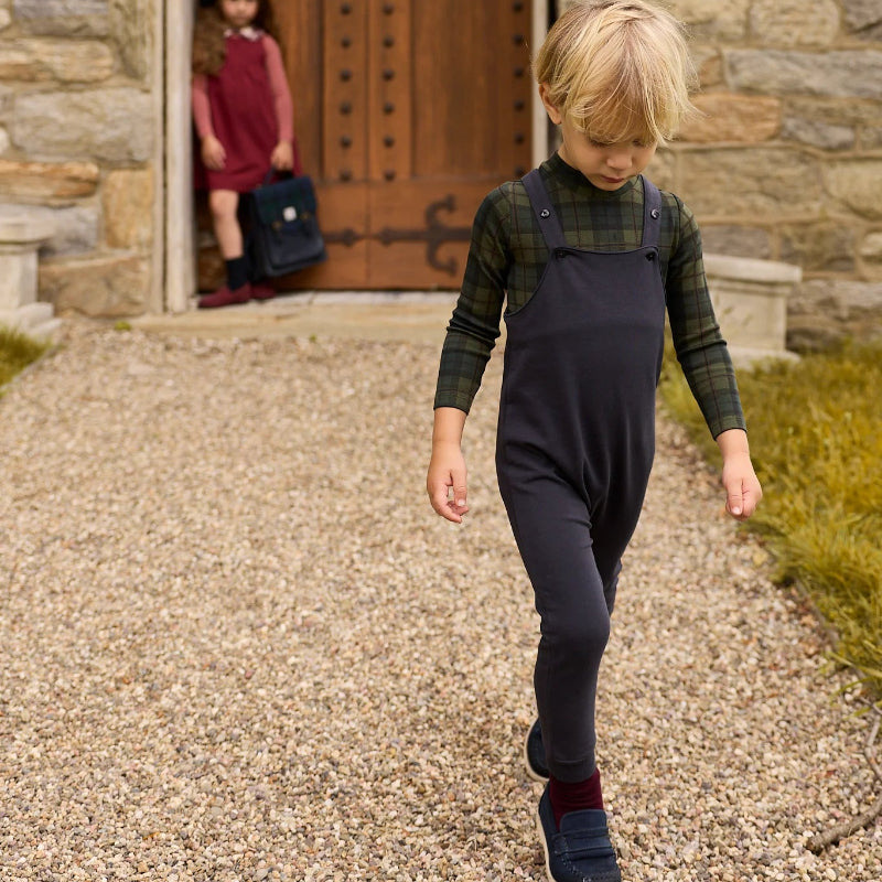 French Terry Bodysuit And Overall - Navy