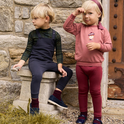 French Terry Bodysuit And Overall - Navy