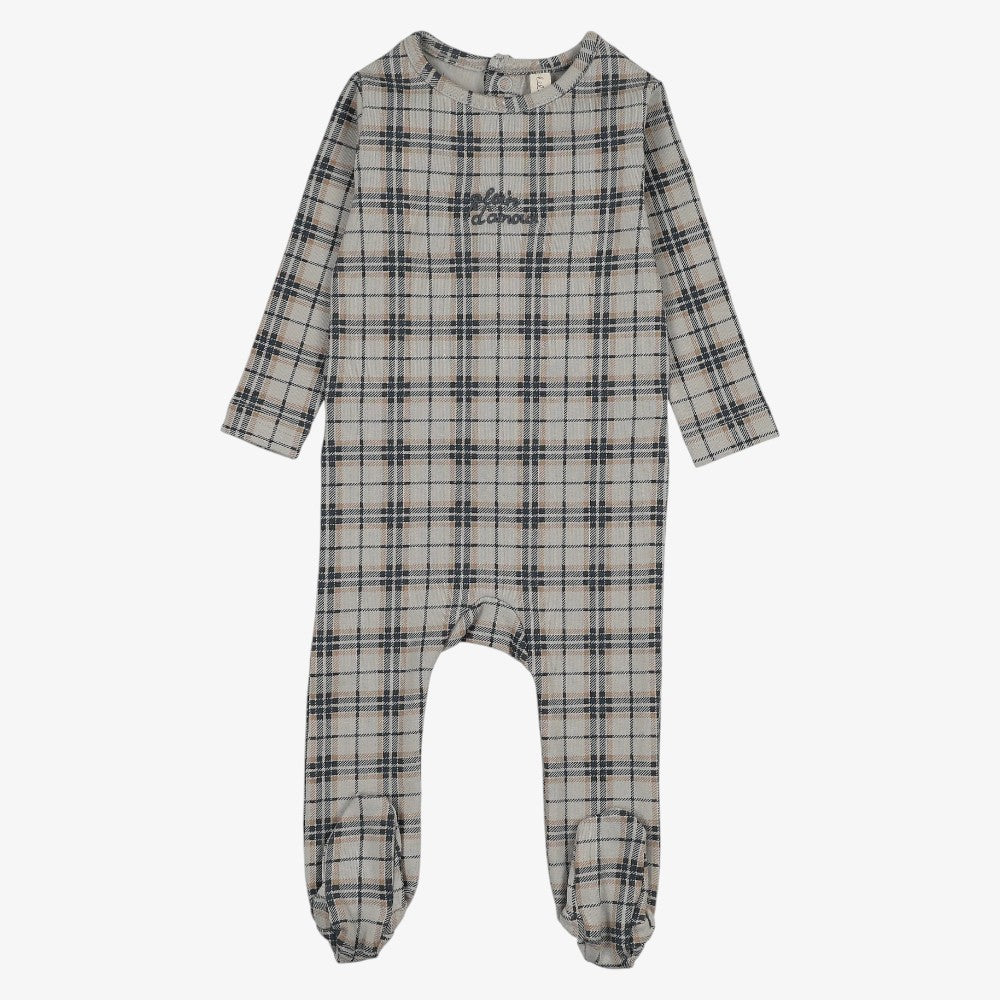 Tartan Footie - Pale Blue