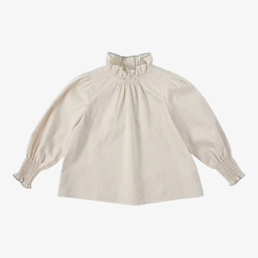 Frill Blouse - Light Beige