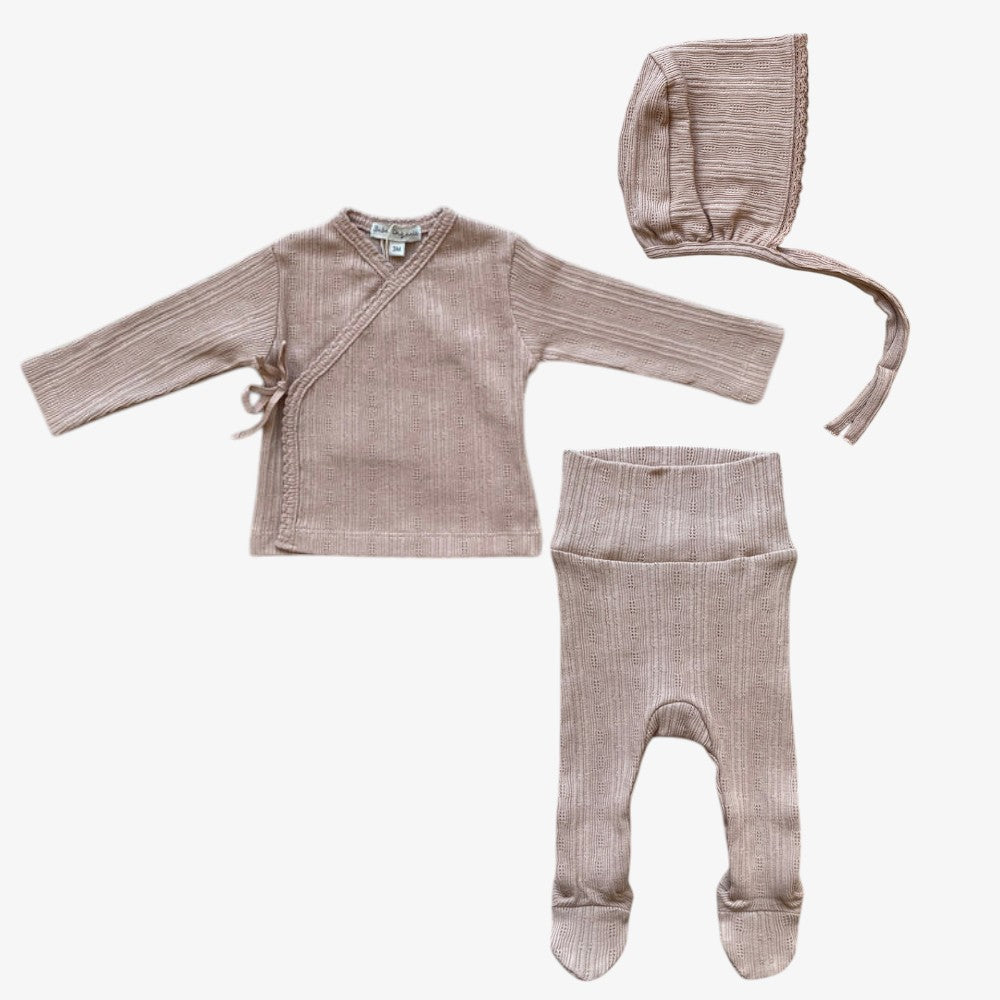 Bebe Wrap 3 Piece Set - Dusty Rose