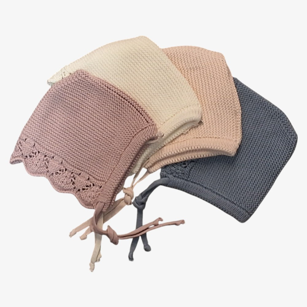 knit Bonnet - Dusty Blue